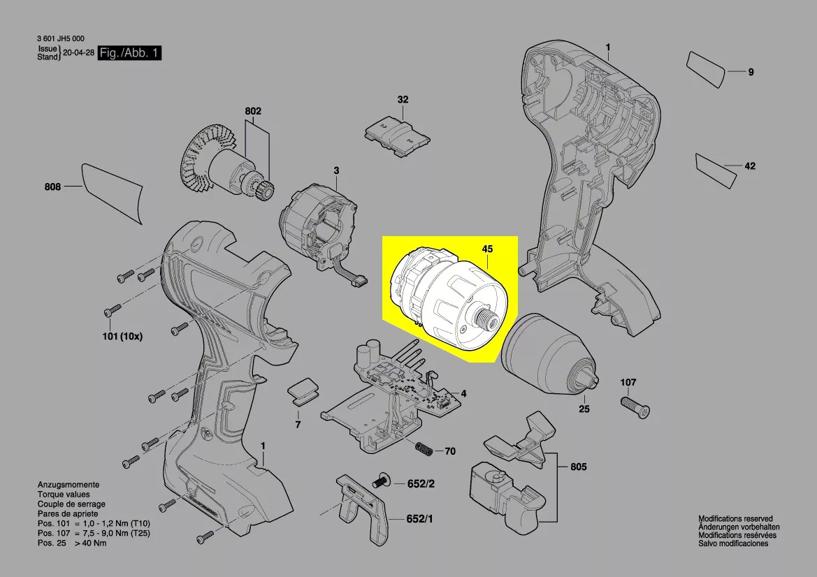 Boîte d\'engrenage planetaire réf. 1 600 A01 60R Bosch
